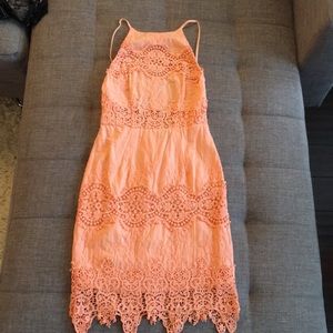Lulu Peach Backless Summer Dress Size XS